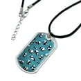 thumbnail image 2 of Panda and Bamboo Pattern Military Dog Tag Pendant Necklace with Cord, 2 of 4