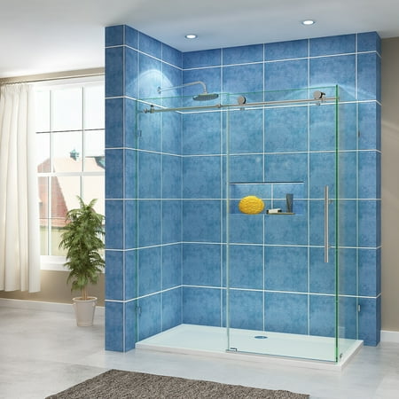 Stainless Finish Shower Door SUNNY SHOWER 60