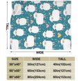 thumbnail image 3 of Yibo Cute Sheep Blanket Flannel Soft and Comfortable Anti-static Bed Sofa Blanket, 3 of 6