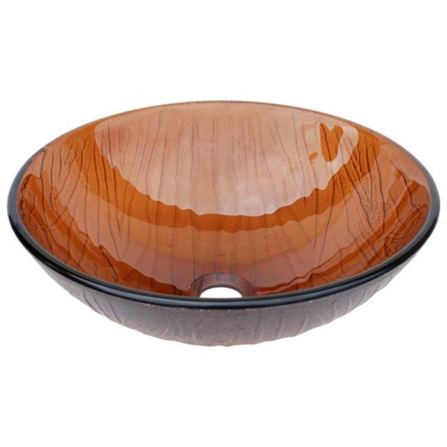 Eden Bath EB-GS13 Cola Brun Évier en Verre Veineux