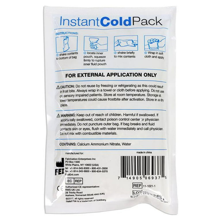 Relief Pak Instant cold compress, standard 6 Relief Pak Instant cold compress, standard 6