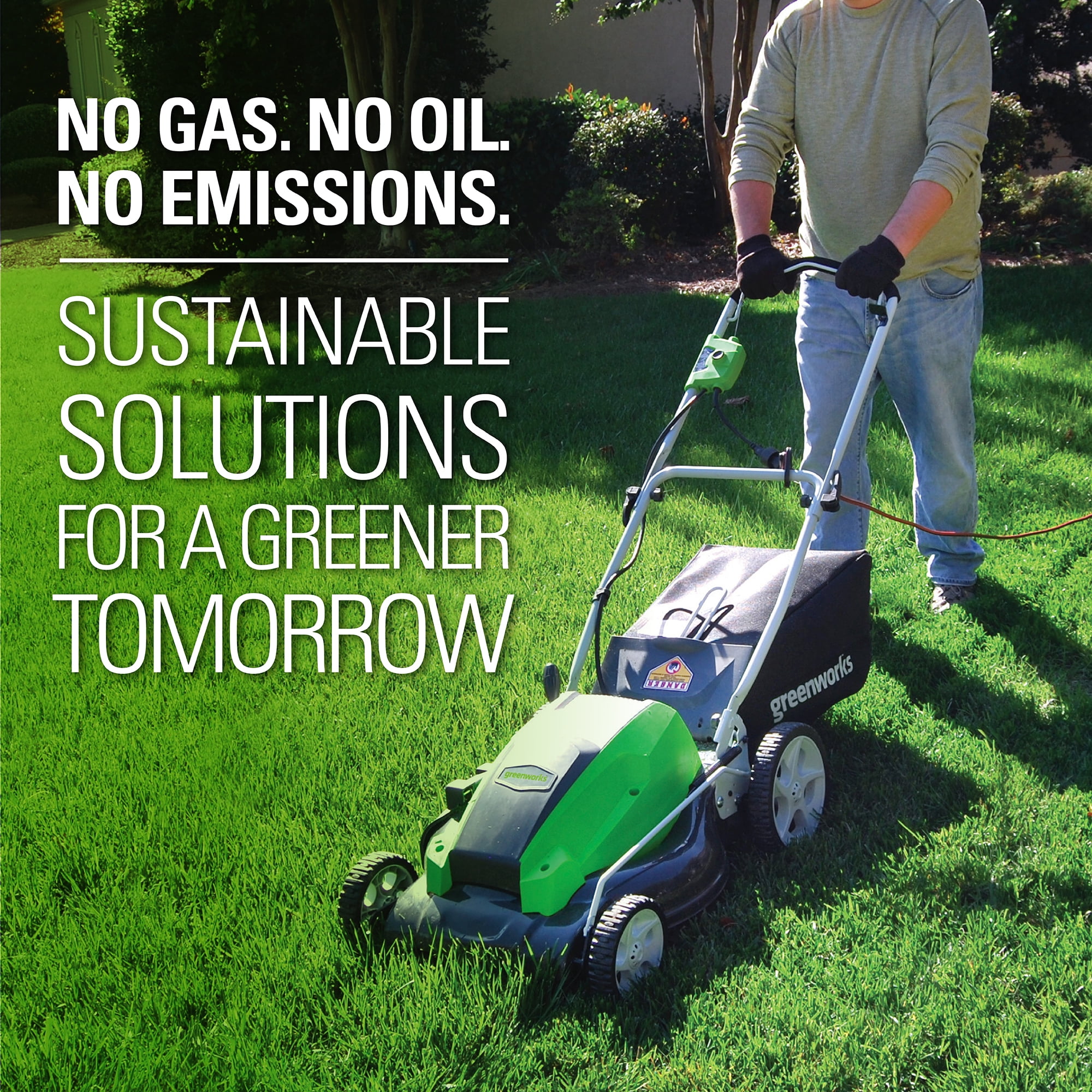 Greenworks electric lawn mower 120v 13a sale