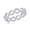 Rhodium Plated, variant on Everlasting Infinity Design Alternating Polished and Simulated Diamond CZ Ring 14K Gold Plated Sterling Silver Jewelry for Women or Teens-size 9