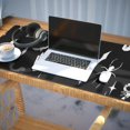 thumbnail image 3 of Long Mouse Pads for Desk,Black Halloween Witchy Symbols Desk Mats on Top Of Desks, Desk Mouse Pad Extra Large with 3mm Non-Slip Base and Stitched Edge for Gaming,Office,Work,Home 35.4"x15.7", 3 of 6