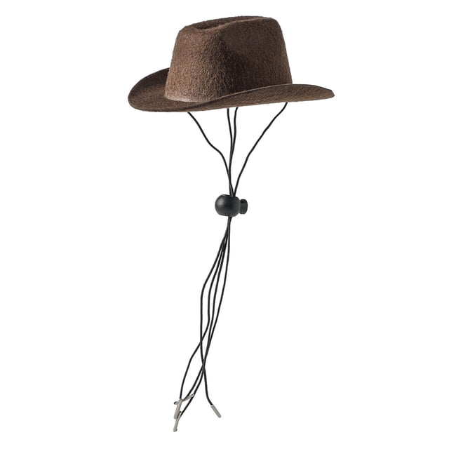 Sombrero de mascotas perfecl Gorro de disfraz de gato Marrón con correa elástica ajustable