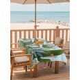 thumbnail image 2 of Outdoor Table Cloth with Umbrella Hole and Zipper, Green Cactus Waterproof Rectangle Tablecloth 60"x102", Watercolor Summer Botanical Blue Washable Table Cover for Outside Party Patio Picnic, 2 of 8