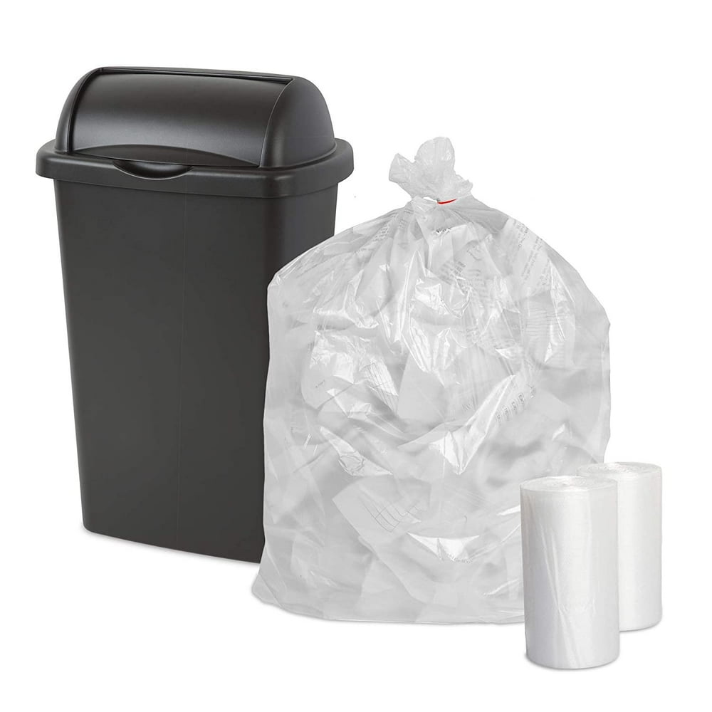 Pack of 50 Garbage Can Liners 40 x 48 Ultra Thin Natural Trash Bags