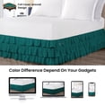 thumbnail image 4 of SGI Bedding 09 Inch Multi Ruffled Bed Skirt | Microfiber Bed Skirt | Fade Resistant, Wrinkle Free, Anti-static, Decorative, Extra Storage Space, Clutter-Free | Twin, Teal, 4 of 8