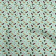 thumbnail image 1 of oneOone Cotton Silk Light Mint Green Fabric Colorful Dinosaur Cartoon Sewing Craft Projects Fabric Prints By Yard 42 Inch Wide, 1 of 5