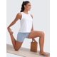 thumbnail image 3 of Remera sin mangas CRZ YOGA de algodón Pima blanca suelta M, 3 of 6
