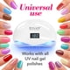 thumbnail image 2 of OVLUX Lámpara de uñas LED UV de 180 W, máquina secadora de uñas profesional, la mejor lámpara de uñas LED UV de gel para esmaltes a base de gel de uñas y uñas de los pies - Luz de curado de uñas con 5, 2 of 5