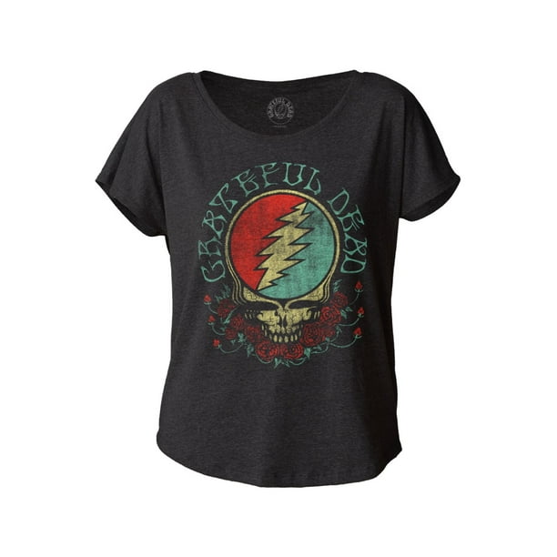 Grateful Dead Grateful Dead Steal Your Face Girls Jr Soft Tee Small Black Walmart Com Walmart Com