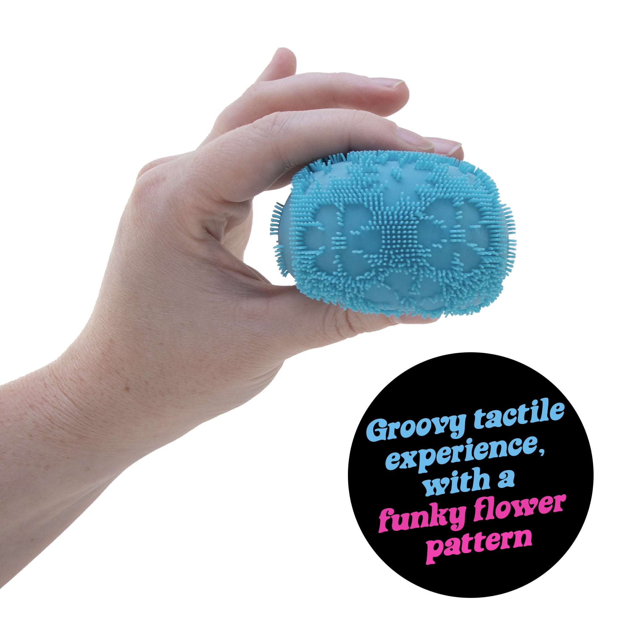 Nee Doh Fuzz Ball Flower Power Novelty Fidget Toy, (1 Piece, Color May Vary), Children Ages 3+