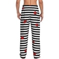 thumbnail image 3 of Fotbe Men'S Ladybugs On Black And White Stripedclassic Pajama Pants With Elastic Waist And Drawstring Pockets，Pajama Pants Mens Lounge Pants Super Soft, 3 of 9
