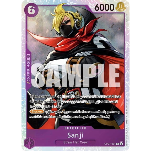 One Piece Premium Booster -The Best- Vol. 2 Super Rare Sanji OP07-064 [Reprint]