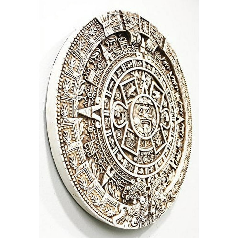 Mexica Aztec Solar Xiuhpohualli & Tonalpohualli Wall Calendar Sculpture  Plaque Figurine - Walmart.com
