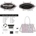 thumbnail image 2 of Mosiso Laptop Tote Bag for Women, 15.6-16 inch Waterproof PU Leather Travel Work Office Shoulder Messenger Handbag for MacBook Air Pro HP Dell Asus Acer Computer Satchel Bags, Dusty Lilac, 2 of 7
