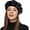 Black, variant on Beret Hats for Woman Women's British Style Beret Hat for Four Seasons Personality Style Punk Beret Hats for Ladies
