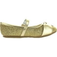 thumbnail image 2 of Little Angel Teshi-729E Kid Girls Glittering Middle Strap Studed Dress Flats, 2 of 4