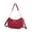 Red, variant on PU Leather Crossbody Purse for Women Crescent Shoulder Bag Small Tote Handbag Trendy Retro Underarm Evening Bags Satchel with Chain Strap - Brown