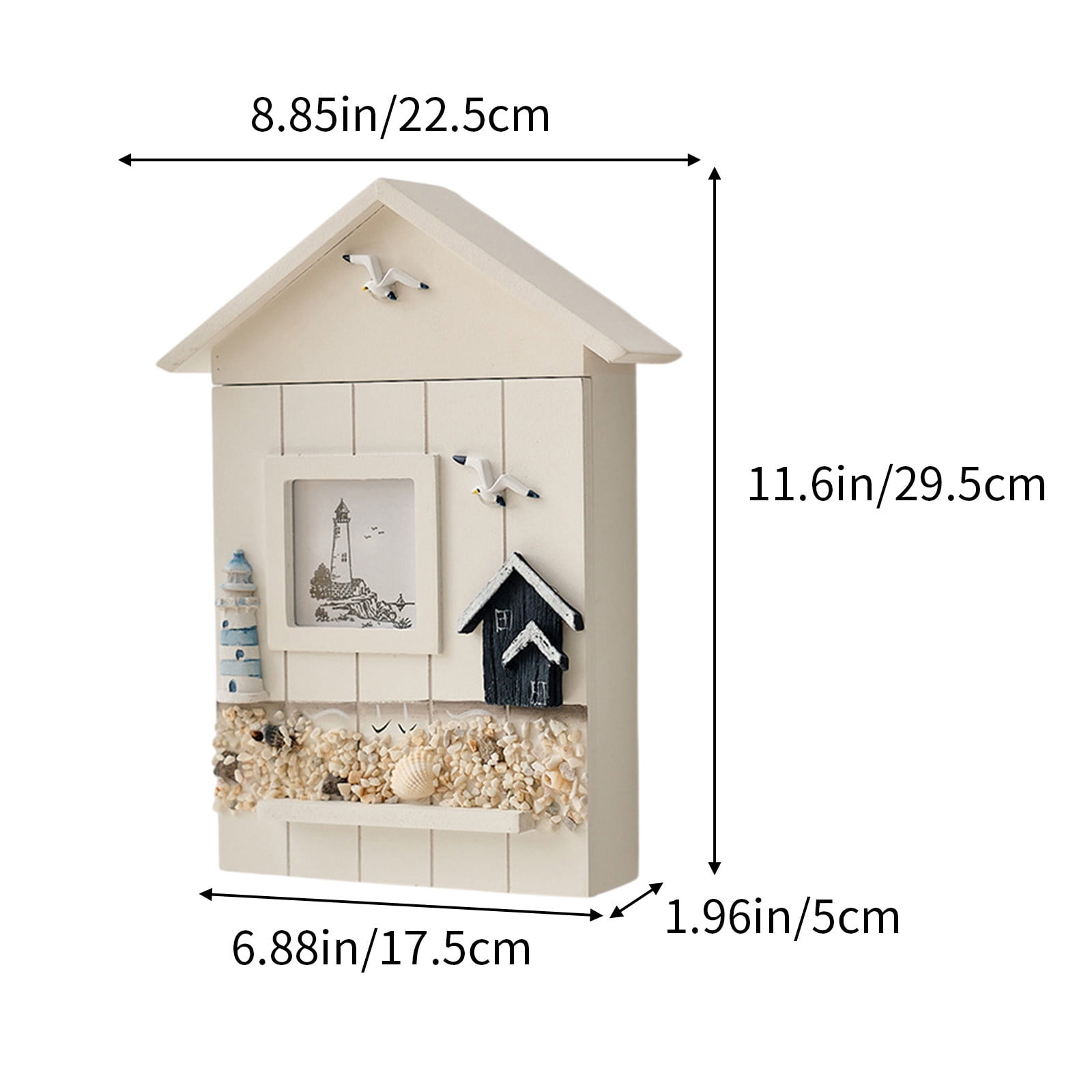 Kraoden Decorative Wall-Mount Key Box Cabinet, Heavy-Duty Wood Key Organizer for Home, Office, and Family, Convenient and Secure Key Storage Solution