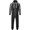 A2-black/Charcoal, variant on Juicy Trendz Unisex Adult Fleece Onesie, Hooded Jumpsuit Pajamas for Men & Women – Cozy Loungewear Black Charcoal