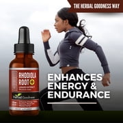 Rhodiola Root Rosea Extract – Adaptogen Rhodiola Supplement, Liquid Drops for Energy, Focus & Stress Support – 1oz Herbal Goodness