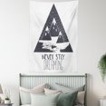 thumbnail image 4 of Quote Tapestry, Grungy Vintage Motivational Snowy Mountain Tops Illustration with Blizzard Effects, Wall Hanging for Bedroom Living Room Dorm Decor, 40W X 60L Inches, Grey White, by Ambesonne, 4 of 5
