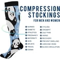 thumbnail image 4 of GZHJMY 1 Pair Heart Cute Cartoon Panda Compression Socks for Women Men, Knee High Stocking for Running,Athletic,Medical, 4 of 7