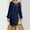 Blue, variant on BLTIBY Womens Long Sleeve Sweater Dress V Neck Loose Fit Ribbed Bow Knit Pullover Mini Dress Fall Outfits Black S