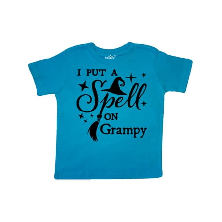 

Inktastic I Put a Spell on Grampy Witch Hat and Broom Gift Toddler Boy or Toddler Girl T-Shirt
