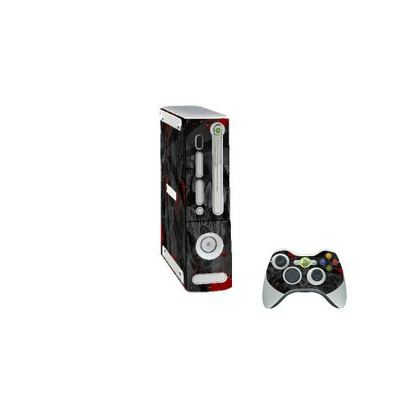 Microsoft Xbox 360 Original BLACK SKULLS RED Console Skin