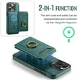 thumbnail image 2 of Dteck Detachable RFID Wallet Case for iPhone 13 Pro Max,Magnetic Leather 2 in 1 Removable Compatible with MagSafe Case Card Slots Wallet Ring Stand Shockproof Rubber Cover,Green, 2 of 10