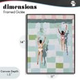 thumbnail image 4 of Stupell Industries Contemporary Twin Swimmers in Pool Black Framed Giclee Art, 11 x 14, by The Prints Vibe, 4 of 8