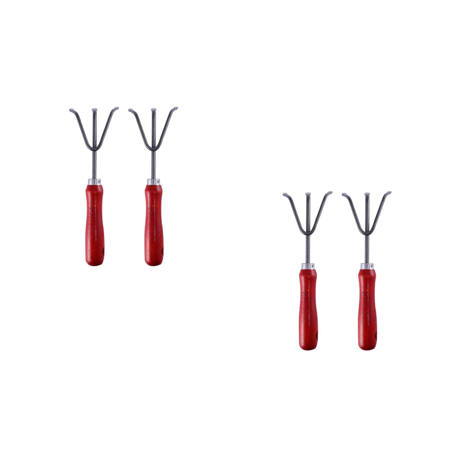 4-Piece Small Hand Cultivator Set for Weeding, Soil Turning, Gardening Tools for Plant Care and Yard Maintenance