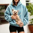 thumbnail image 6 of Pet Pouch Hoodie for Women Fleece Kangaroo Pocket Sweatshirt Oversized Sweatshirt with Dog Pouch Front Carry Pouch Cat Dogpouch Pullover with Large Pocket, 6 of 6