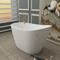 thumbnail image 3 of SOTUBX Free Standing Tub 51" Deep Soaking Bath Tub Acrylic Freestanding Bathtub with Overflow and Pop-up Anti-blockage Drain A29 Stand Alone Bathtub Glossy White Soaker Tub, 3 of 9