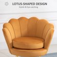 thumbnail image 4 of HOMCOM Modern Accent Chair Velvet Fabric Leisure Club Chair with Gold Legs, 4 of 10