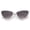 White / Lavender, variant on Oversize Vintage Cat Eye Sunglasses Slim Arms Gradient Lens 59mm (Black / Lavender)