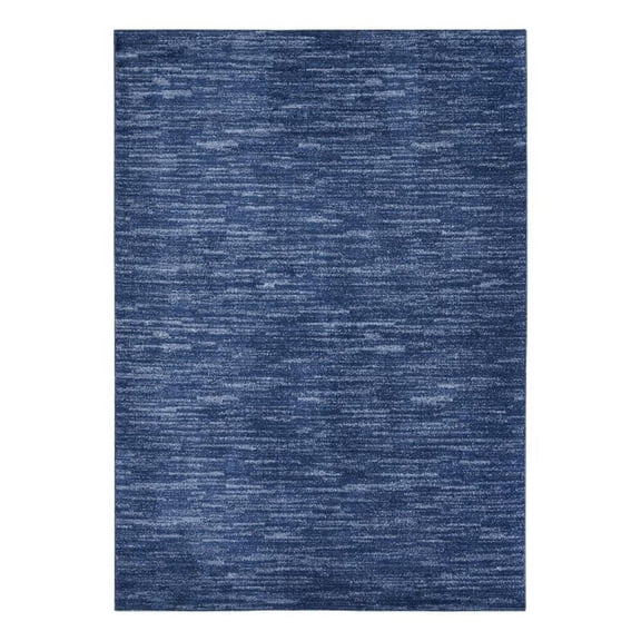 Pemberly Row 6' x 9' Navy Blue Fabric Outdoor Area Rug (6' x 9')