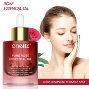 One1X Organic Rose Essential Oils for Dry Skin Moisturizing Rose Serum for Face Hair Body Massage Aromatherapy and Relaxation