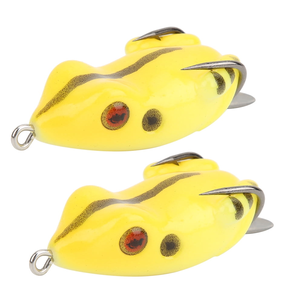 Advanced Artificial Frog Fishing Lures with Colorful Sequin Topwater Baits for Bass and Pike 5.5 cm / 2.16 inches 11 g / 0.38 oz Fish Tackle Accessories Strong Hooks 2 Pcs Pack - Color 5