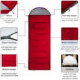 thumbnail image 2 of CHUANK Sleeping Bag  Lightweight Spring/Summer Weather Sleep Bags for Kids Adults Girls Women  Microfiber Filled 15-25 Degree for Backpacking/Hiking/Camping/Mountaineering with Compressio, 2 of 8
