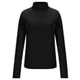 thumbnail image 6 of LEBONYARD Women's Fashionable Plus Size Turtleneck Long Sleeved Solid Color Slim Pullover Tops Casual Ladies Comfortable Warm Fitting Base Layer Tops, 6 of 7