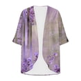 thumbnail image 4 of Avirosel Women's Floral Print Kimono Cardigan Loose Casual Cover Up Blouse Tops Lightweight Open Front Summer Tops for Beach Vacation Daily Streetwear Outfits, 4 of 5