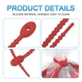 thumbnail image 4 of 30 Pack Reusable Zip Ties, 6 Inch Silicone Ties Bag Clips Burgundy, 4 of 6