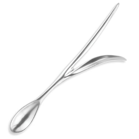 Decorative Silverplate Spoon - Blue Leaves