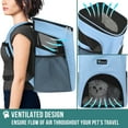 thumbnail image 4 of PetAmi Small Dogs and Cat Backpack Carrier, Airline Approved Pet Backpack Carrier, Ventilated, Safety Strap, Buckle Support Designed for Hiking Travel Camping Outdoor, Max 18 lbs (Light Blue), 4 of 8