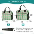 thumbnail image 4 of FORMRS Insulated Lunch Bag Unisex Large Capacity with Shoulder Strap, Green Blossom Mosaic, 4 of 6