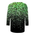 thumbnail image 4 of USSUMA Plus Womens Tops Dressy Casual Women's 3/4 Sleeve Shirts Sunflower Print Round Neck Loose Tops Comfy Soft Blouses Summer Casual Pullover, 4 of 5